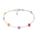 Collana choker da donna con perline e fiori 11
