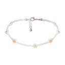 Collana choker da donna con perline e fiori 13