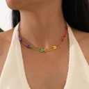 Collana choker da donna con spille da balia 2