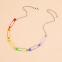 Collana choker da donna con spille da balia 4