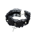 Collana choker in pizzo da donna con ali, borchie e ciondolo a forma di croce, collana regolabile per occasioni formali 6