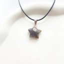 Collana con stella colorata in pietra naturale su cordino, ciondolo a forma di stella per uso quotidiano 10