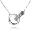 Collana da donna con cerchi uniti G486 1