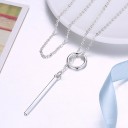 Collana da donna con cerchio e barra 4