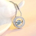 Collana da donna con cristallo nel cerchio 1