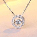 Collana da donna con cristallo nel cerchio 2