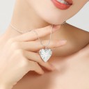 Collana da donna con cuore per contenere una foto 2