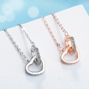 Collana da donna con cuori uniti M94 3