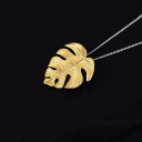 Collana da donna con foglia D542 2