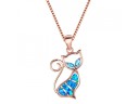 Collana da donna con gatto D157 4