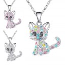 Collana da donna con gatto D362 1