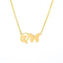 Collana da donna con lettera e farfalla 23