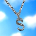 Collana da donna con lettera e zirconi 24