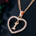 Collana da donna con lettera nel cuore 12