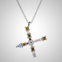 Collana da donna con lettere dell'alfabeto X