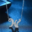 Collana da donna con lettere dell'alfabeto M37 32