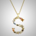 Collana da donna con lettere dell'alfabeto S