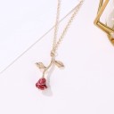 Collana da donna con rosa D66 6