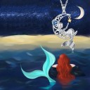Collana da donna con sirena sulla luna 2