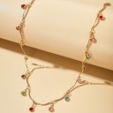 Collana da donna con zirconi colorati 3