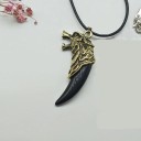 Collana da uomo con dente di lupo 2