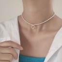 Collana di perle da donna con cuore D274 3