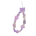 Collana di perline per telefono con perle Collana decorativa per cellulare con cuore, fiocco, fiore e farfalla Corda contro la perdita 6