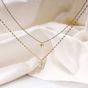 Collana doppia da donna con farfalle D520 4