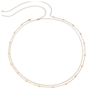 Collana doppia per il corpo da donna 70 + 25 cm Gioiello elegante per la vita in oro Accessorio da spiaggia per costumi da bagno Moda estiva 2