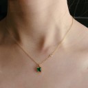 Collana dorata da donna con cristallo 1