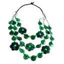 Collana multilivello da donna con perline di legno e elementi decorativi lunghezza 60 cm materiale naturale gioiello alla moda per uso quotidiano 5