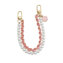 Collana per borsa 26 cm Imitazione perle Lega metallica Resina Ecopelle Elegante tracolla per borsa accessorio moda 3