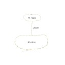 Collana per il corpo con collegamento collo–vita 91 + 9 cm e 71 + 9 cm Gioiello sexy per la pancia con perline per bikini Accessorio estivo da festival 6