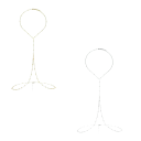 Collana per il corpo con collegamento collo–vita 91 + 9 cm e 71 + 9 cm Gioiello sexy per la pancia con perline per bikini Accessorio estivo 2