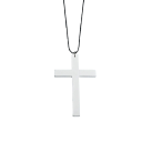 Collana unisex croce gotica 7x10,5 cm catena 71 cm lega metallica e legno ciondolo per uso quotidiano e stile 2