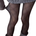 Collant trasparenti con delicata struttura a rete lunghezza circa 88 cm neri per serate e outfit da club 2