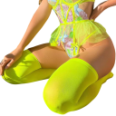Collants verts néon en velours doux et chaud pour une taille de 150 à 178 cm, chaussettes longues confortables pour un style à la mode 2