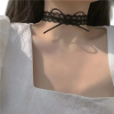 Collar choker de encaje para mujer con lazo, accesorio textil delicado para el cuello para uso diario y combinaciones elegantes 5