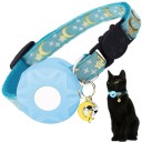 Collar con soporte para AirTag para gatos y perros pequeños Collar ajustable y cómodo con estampado de luna y estrellas Variantes de color Material resistente 7 Collar con soporte para AirTag para gatos y perros pequeños Collar ajustable y cómodo con estampado de luna y estrellas Variantes de color Material resistente 7