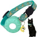 Collar con soporte para AirTag para gatos y perros pequeños Collar ajustable y cómodo con estampado de luna y estrellas Variantes de color Material resistente 9 Collar con soporte para AirTag para gatos y perros pequeños Collar ajustable y cómodo con estampado de luna y estrellas Variantes de color Material resistente 9