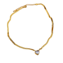 Collar de acero inoxidable con diseño de eslabones para mujeres, joya de moda elegante, complemento para fiestas, regalo para mujeres 3