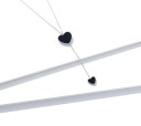 Collar de corazón negro para mujer 4