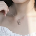 Collar de doble corazón para mujer M57 2