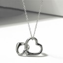 Collar de doble corazón para mujer M57 4