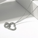 Collar de doble corazón para mujer M57 5