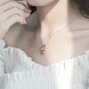 Collar de doble corazón para mujer M57 6
