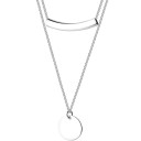 Collar de mujer con circulo y tubo 4