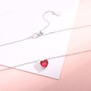 Collar de mujer con corazón de cristal. 3