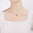 Collar de mujer con corazón de cristal. 5