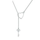 Collar de mujer con corazón y llave 1
